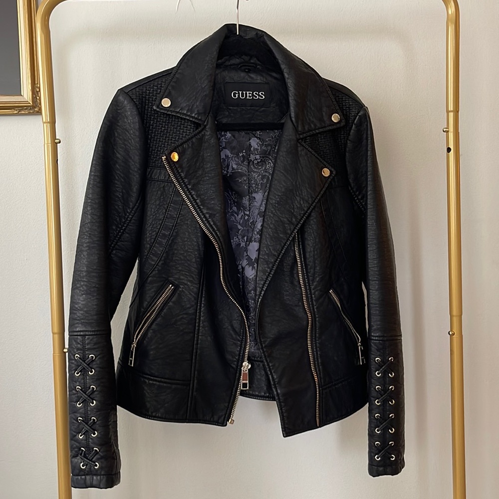 Detailed Leather Jacket